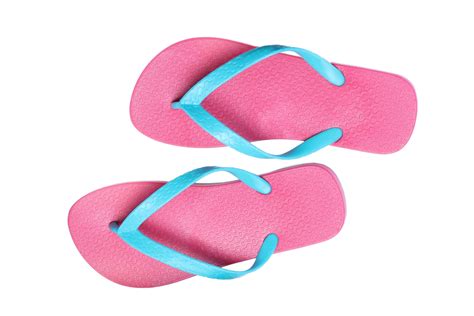 Blue And Pink Flip Flops Isolated On A Transparent Background Png