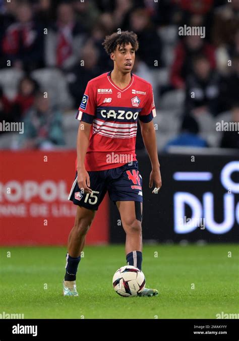 LILLE - Leny Yoro of LOSC Lille during the French Ligue 1 match between ...