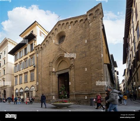 Florence Italy January 2022 External View Of The Church And Museum