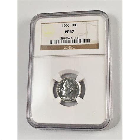 1960 Silver Proof Roosevelt Dime Graded PF67 By NGC Property Room