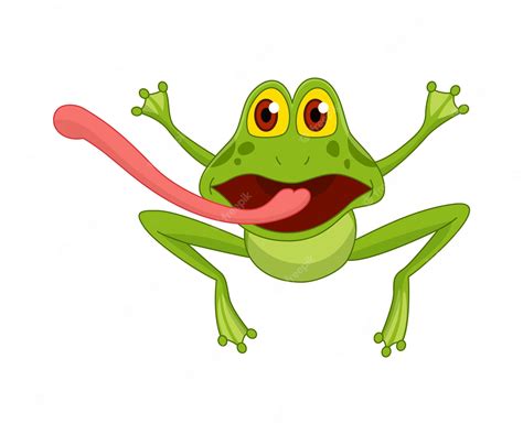 Premium Vector Cartoon Frogs Funny Cartoon Frog Little Amphibia