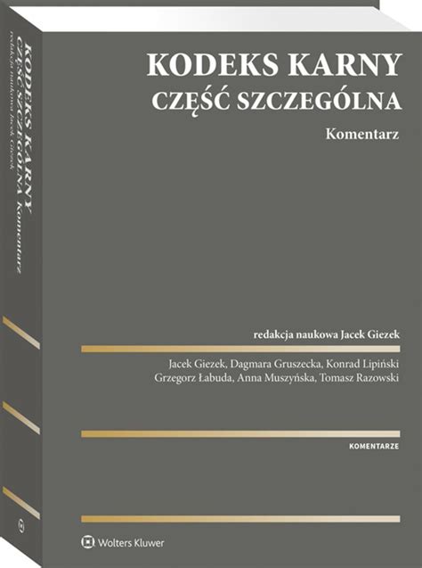 Kodeks Karny Cz Szczeg Lna Komentarz Ksi Ka Ebook Pdf