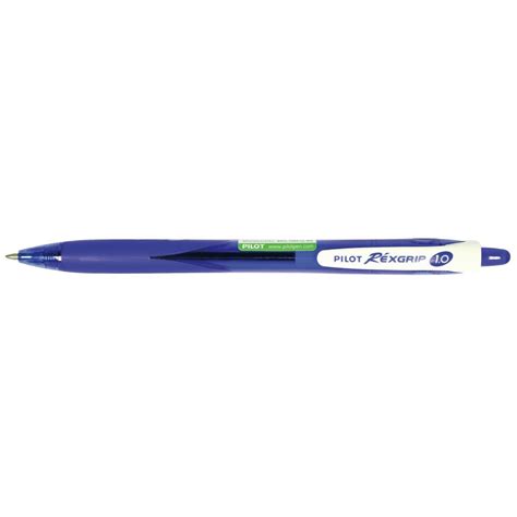 Pens Pilot Rexgrip Begreen Ballpoint Pen Retractable Medium 1mm Blue Enterprise Office