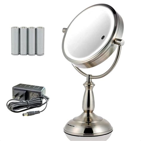 Ovente 7 5 Lighted Tabletop Vanity Makeup Mirror 1x And 7x Magnifier