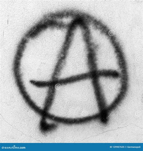 Anarchy symbol graffiti stock image. Image of texture - 129907635