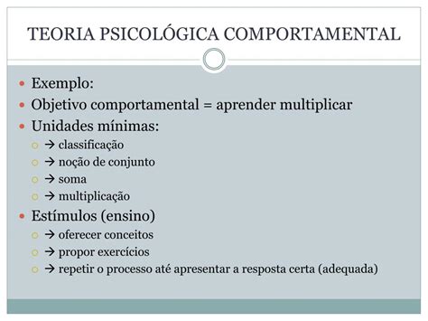 PPT TEORIA COMPORTAMENTAL DA APRENDIZAGEM PowerPoint Presentation