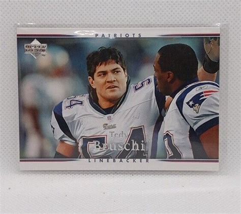 Upper Deck Tedy Bruschi New England Patriots Football Card Ebay