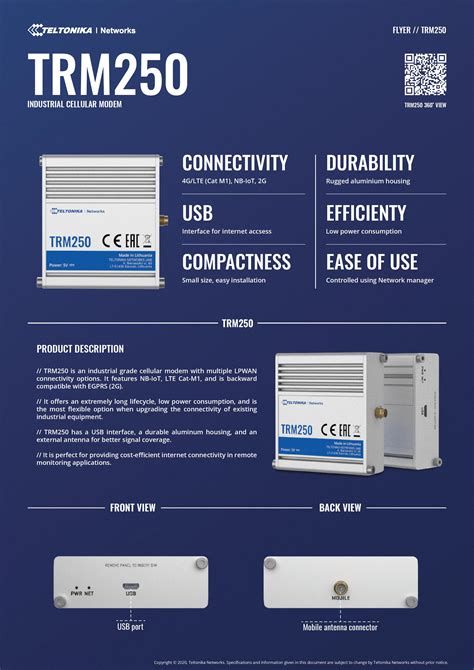 Teltonika Trm Industrial Cellular Modem With Multiple Lpwan