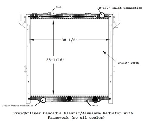 Freightliner Cascadia Radiator Frontier Truck Parts