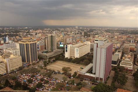 Kenia Nairobi 29 July 2018 View From The Roof Of The Kenyatta