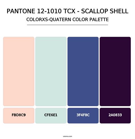 PANTONE 12 1010 TCX Scallop Shell Color Palettes Colorxs