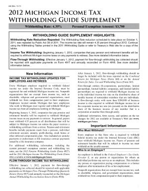 Fillable Online Michigan Michigan Income Tax Withholding Guide Form 446