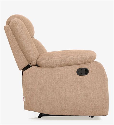 Buy Avalon Fabric Manual 1 Seater Recliner In Brown Colour By Duroflex