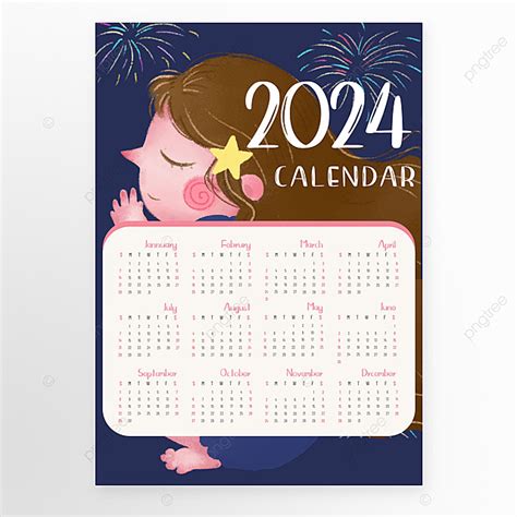 Plantilla De Estilo De Dibujos Animados De Calendario Vector