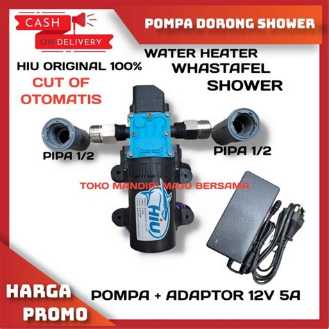 Jual POMPA DORONG WASTAFEL WATER HEATER SHOWER POMPA DC 12V HIU 100