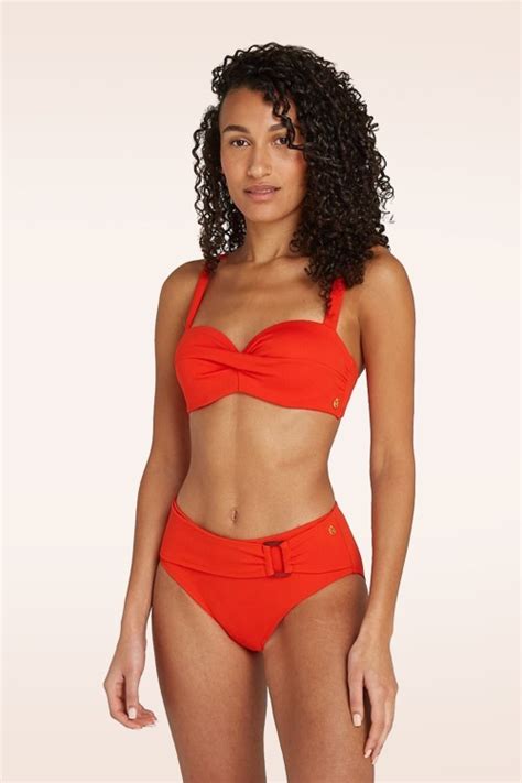TC Beach Haut de bikini torsadé en rouge d été Acheter chez Topvintage