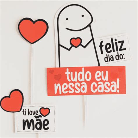 Topo De Bolo Flork Tudo Eu Nessa Casa Amora Festa Em Papel