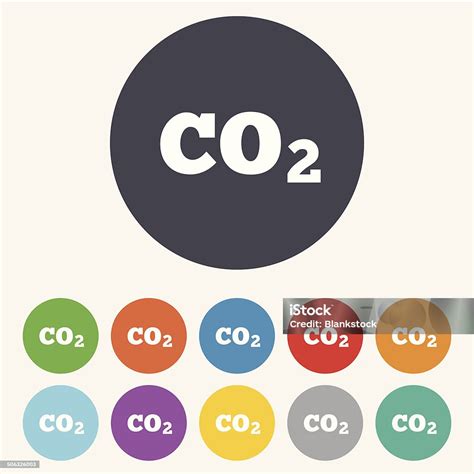 Co2 Ikon Tanda Formula Karbon Dioksida Kimia Ilustrasi Stok Unduh