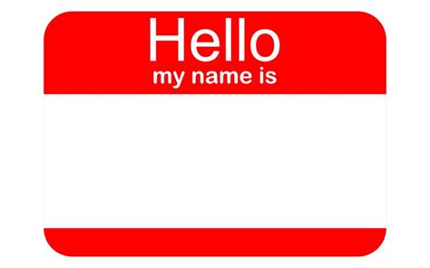 Hello My Name Is Sticker Adesivi