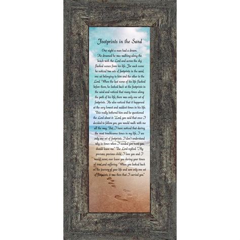 Footprints In The Sand Beach Wall Art Footprints Poem For Comfort And