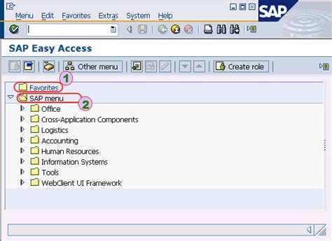 Sap Easy Access Description Components Of Sap Screen Sap Tutorial