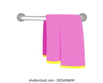 Towel On Towel Holder Cartoon Vector Stock Vector Royalty Free