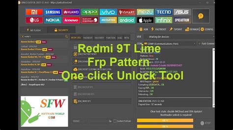 Redmi 9T Lime Frp Pattern Unlock Tool YouTube