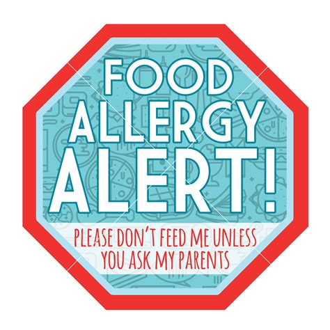 Free Printable Allergy Warning Signs - Printable Templates