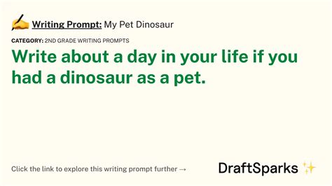 Writing Prompt: My Pet Dinosaur • DraftSparks