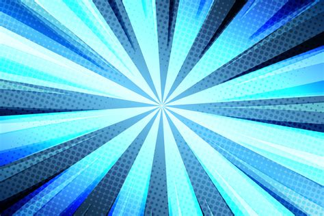 Blue Light Sunburst Background With Halftone 22509345 Vector Art At