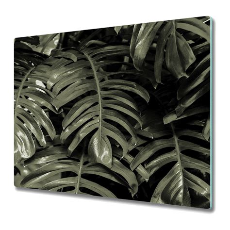 Deska Do Krojenia ze Szkła Hartowanego 60x52 cm Monstera liście