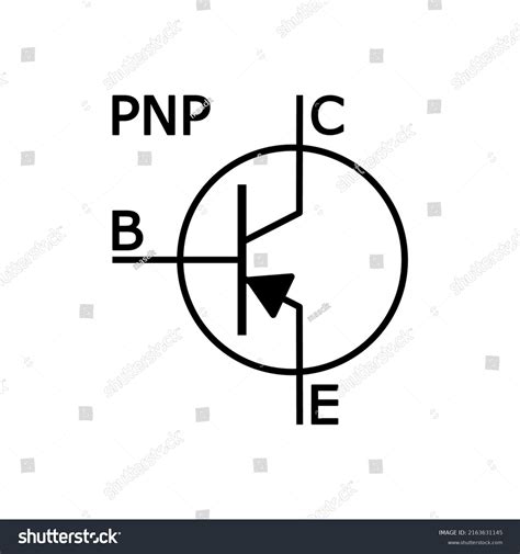 Transistor Pnp Schematic Symbol Vector Royalty Free Stock Vector