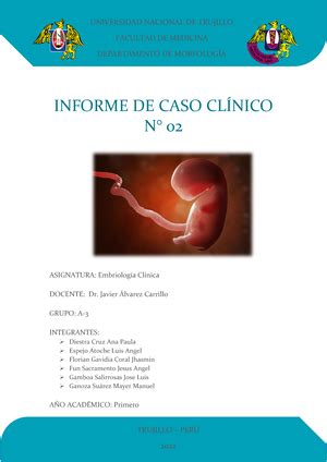 Informe De Caso Cl Nico Informe De Caso Cl Nico Semana Sistema