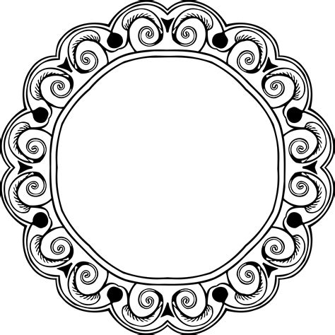 Vintage Frame Coloring Page ColouringPages