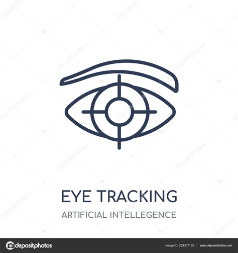 Eye Tracking Icon Eye Tracking Linear Symbol Design Artificial