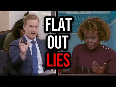 Peter Doocy Gets Karine Jean Pierre To Say This Youtube