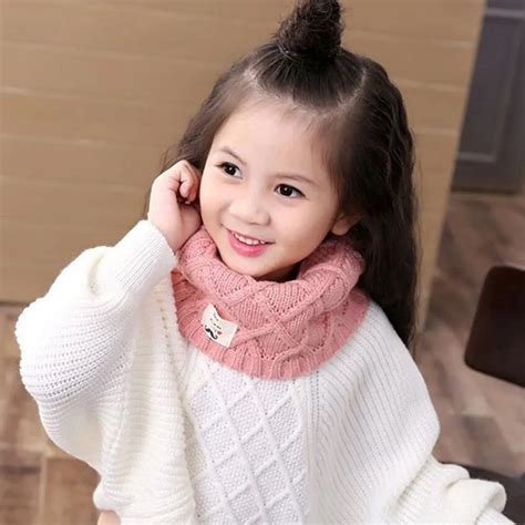 1 pcs Fashion Winter Scarf Cute Cotton Winter Spring Autumn Children Collar Scarves Girls Boys ...