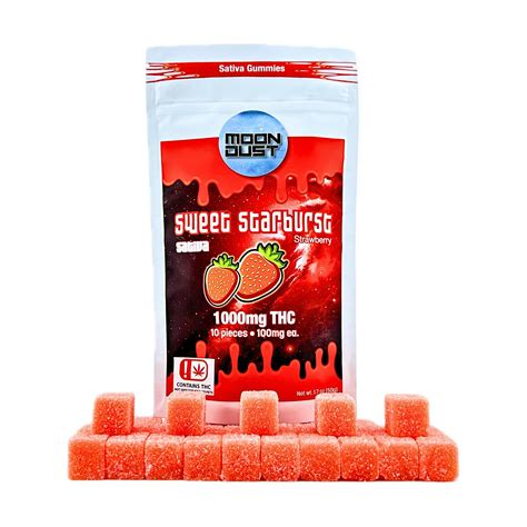 Mg Thc Gummies Sweet Starburst Sativa Moon Dust