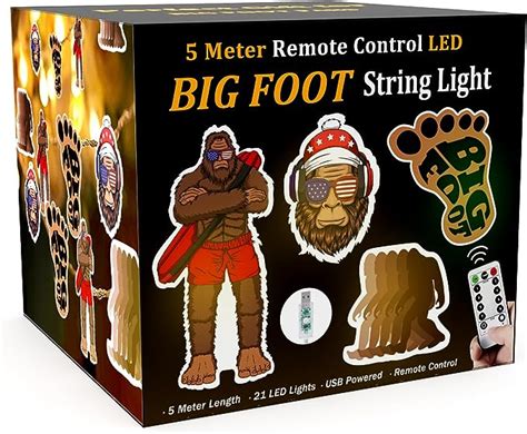 Haigoo Bigfoot String Lights Bigfoot Gifts For Men Women 16 5ft USB