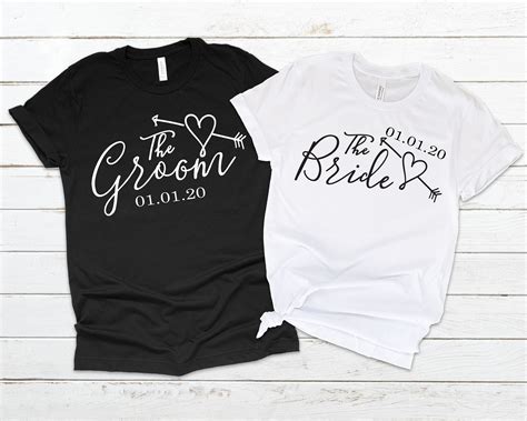 Bride And Groom T Shirts Bride And Groom Shirts Honeymoon White And