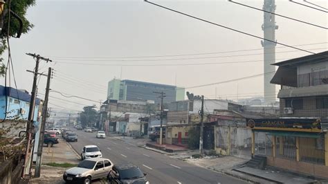 Manaus tem a 2ª pior qualidade do ar do mundo após amanhecer encoberta