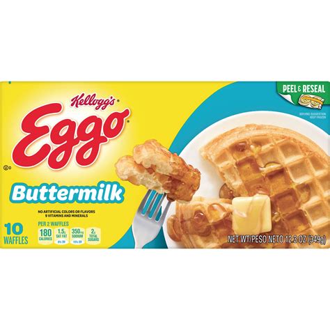 Eggo Buttermilk Frozen Waffles 123 Oz Shop Entrees And Sides At H E B