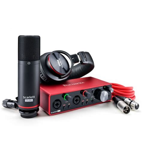 Focusrite Scarlett 2i2 Studio Interfaz De Audio Usb Con Micrófono Y