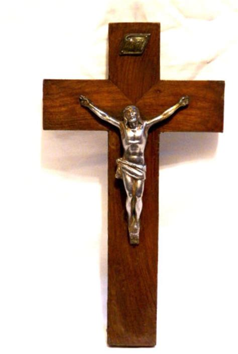 Antique Crucifix Wall Crucifix Metal Crucifix Spanish Etsy