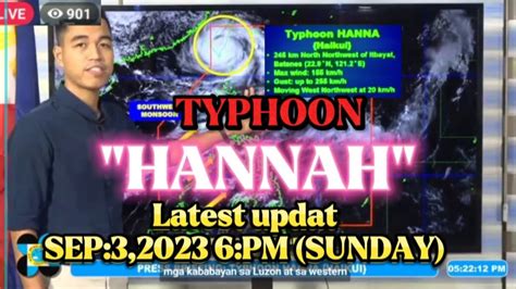 Latest Update Bagyong Hannah Sept Pm Sunday Weather