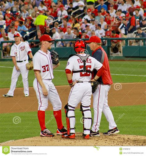 Pitching Coach Steve Mccatty Washington Nationals Editorial