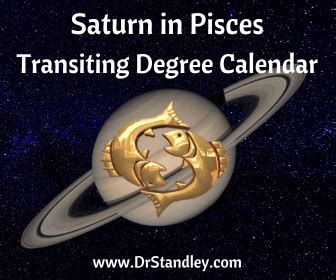 Saturn In Pisces Transiting Degrees Calendar From March Until