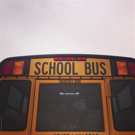 School Bus Rear View Of School Bus By Stocksy Contributor Sean