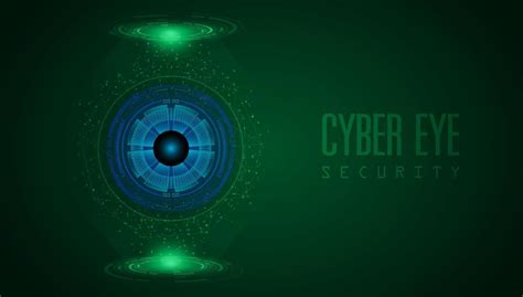 Modern Cybersecurity Technology Background With Eye Vector Art