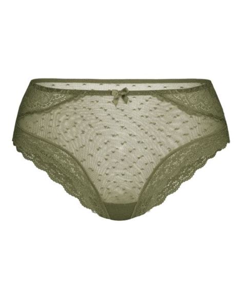 Sassa Slip Filigree Winter Leaf Green Milo Lingerie